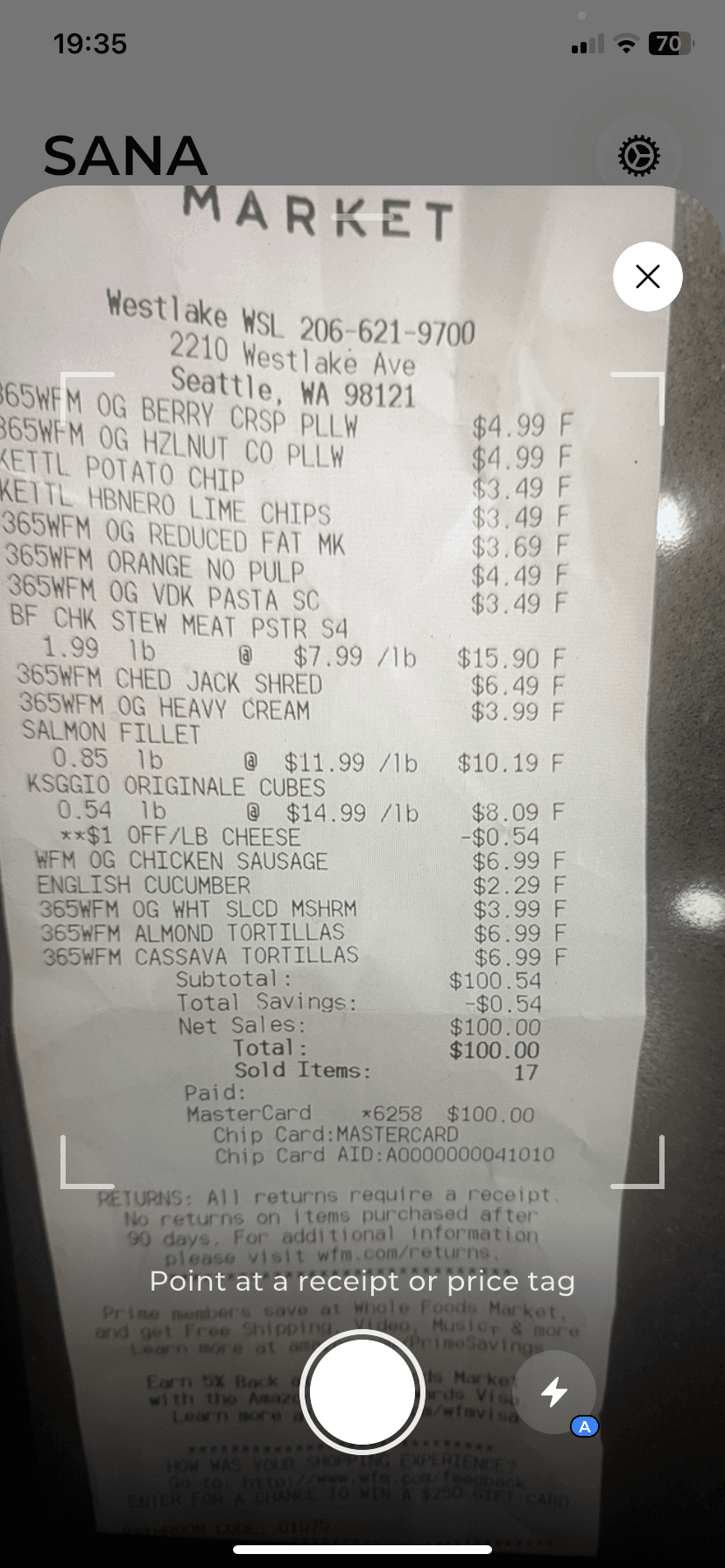 Snap a receipt. AI does the rest.